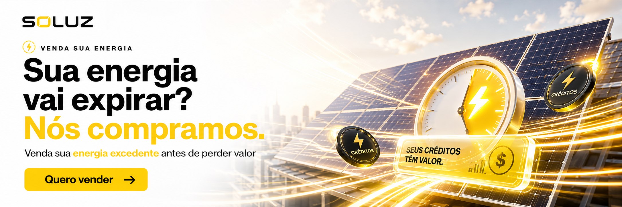 Sua energia vai expirar? Venda sua energia excedente